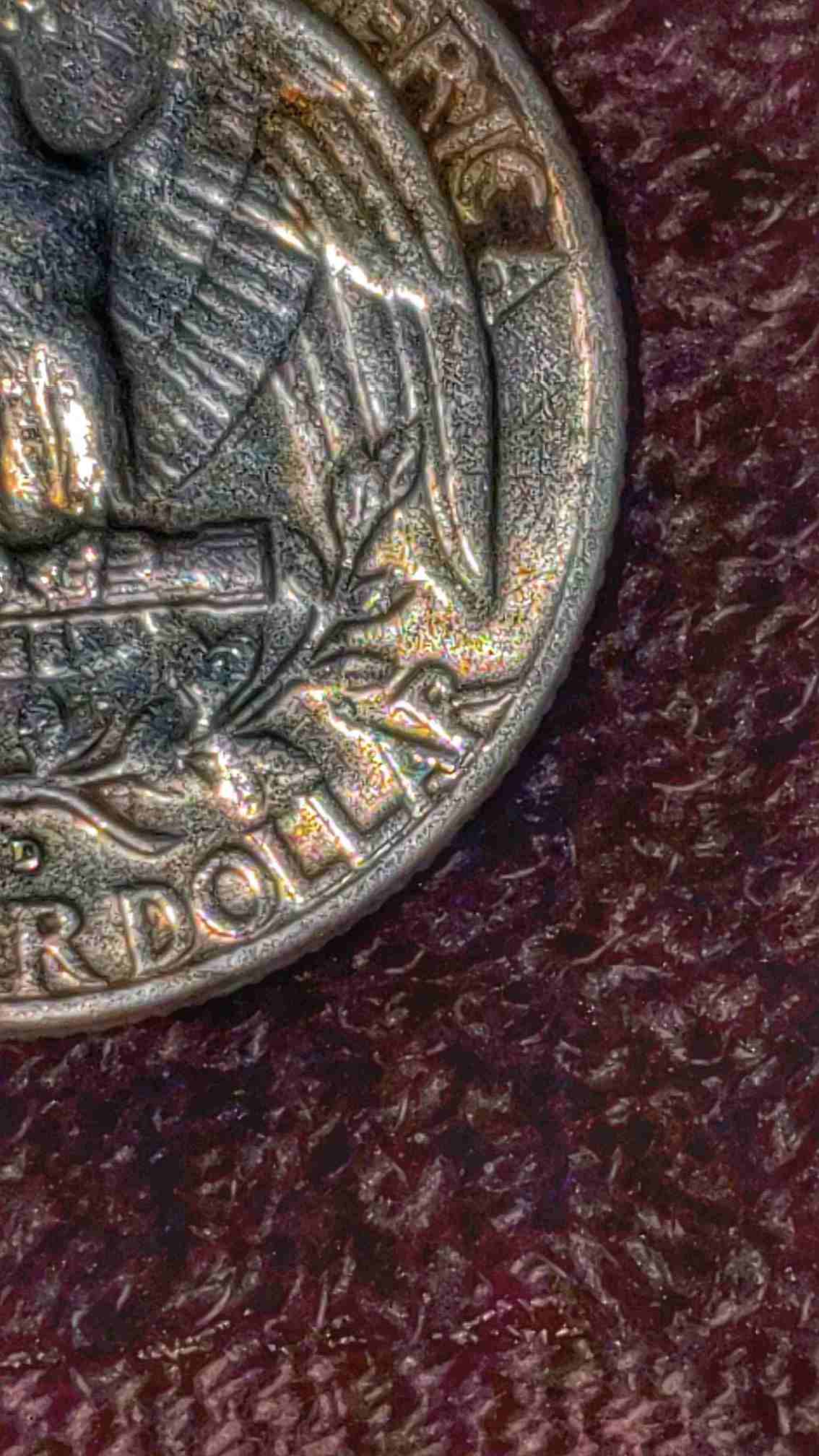 1964-D-Quarter...black-Ink-With-Raised-Letters-And-Numbers.
